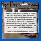 Feedback Sarah G. (Kundin Yoga Personal Training)
